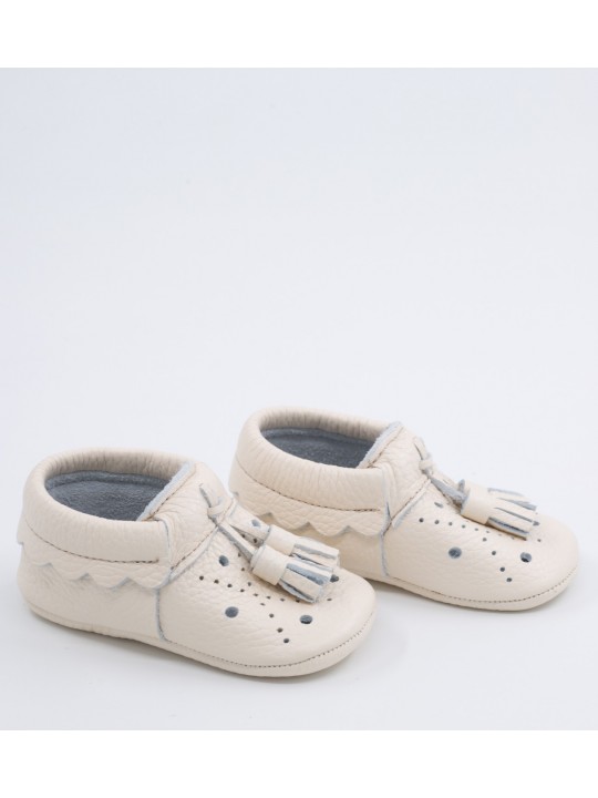Royal Serisi Beyaz Bebek Makosen Ayakkabı