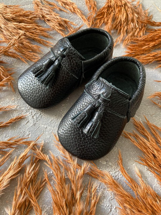 Kışlık Royal Siyah Bebek İlk Adım Ayakkabısı