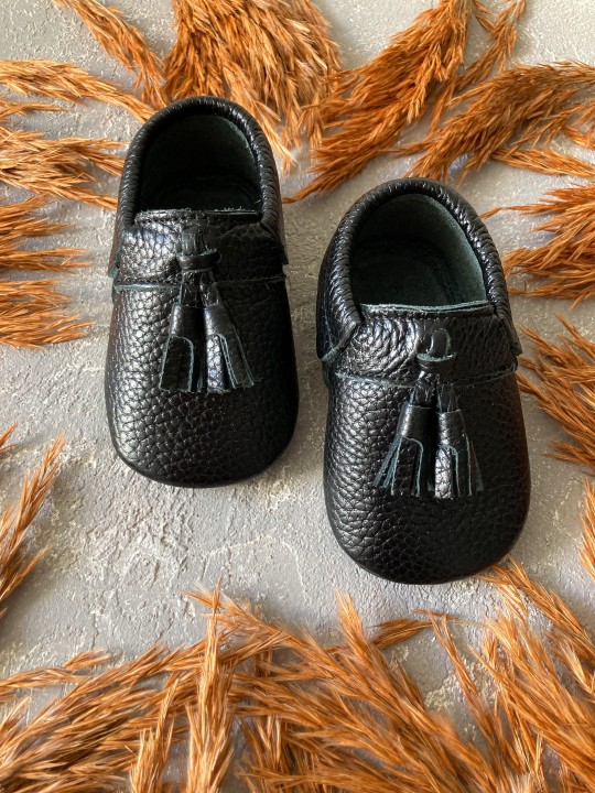 Kışlık Royal Siyah Bebek İlk Adım Ayakkabısı