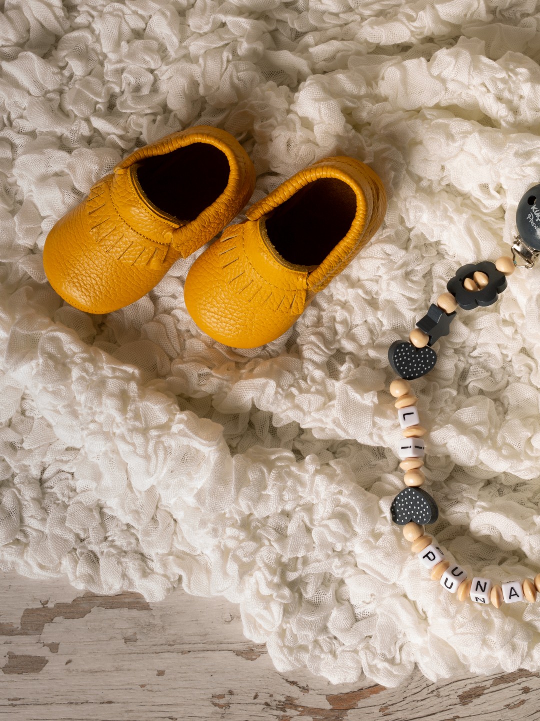 Dani Serisi Sarı Bebek Makosen Ayakkabı