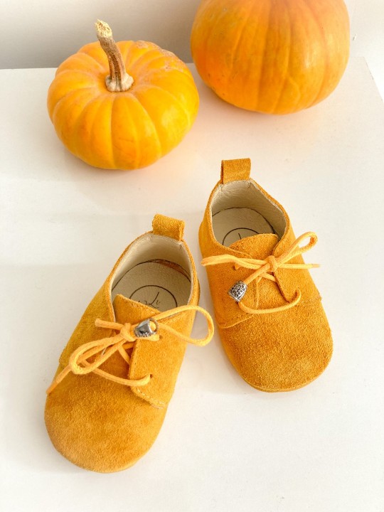 Sarı Süet Bebek Ayakkabısı